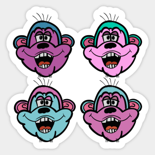 Monkey Head 4 Sticker